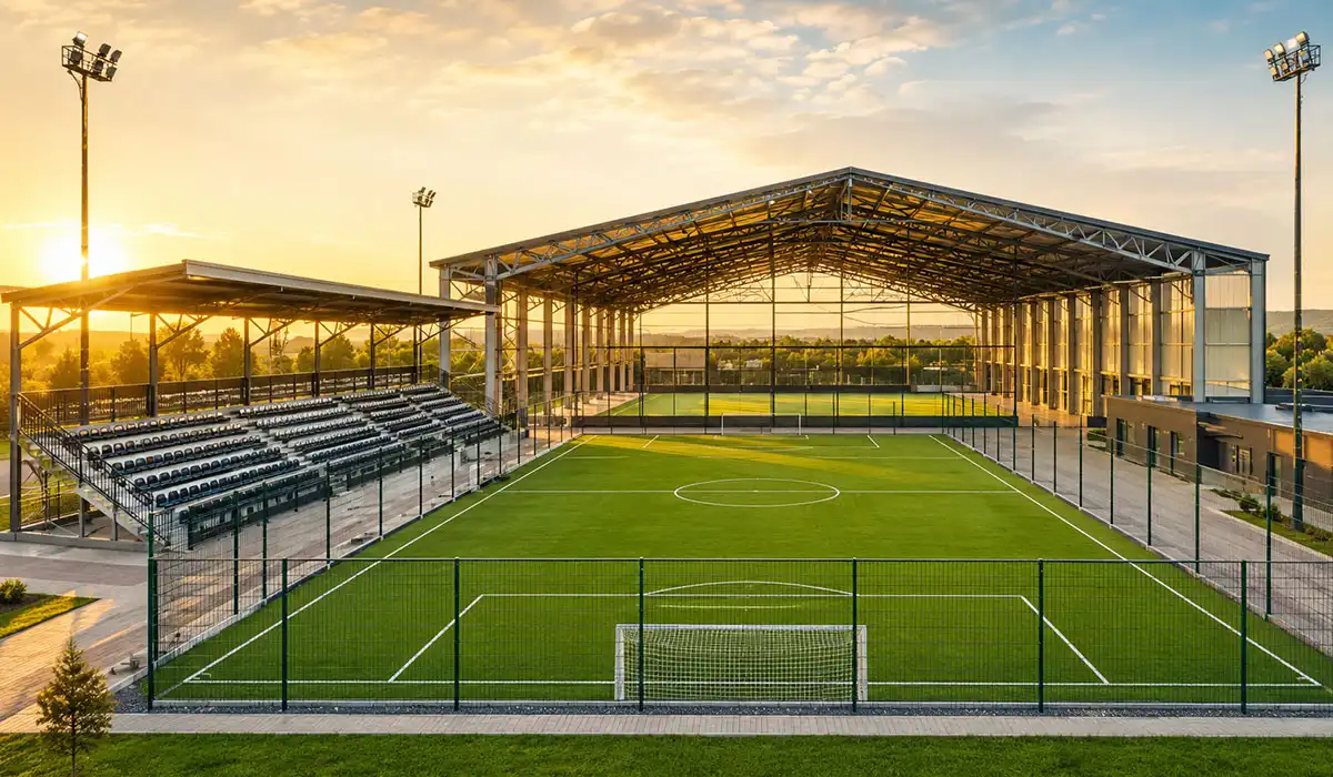 construcción de campos de fútbol